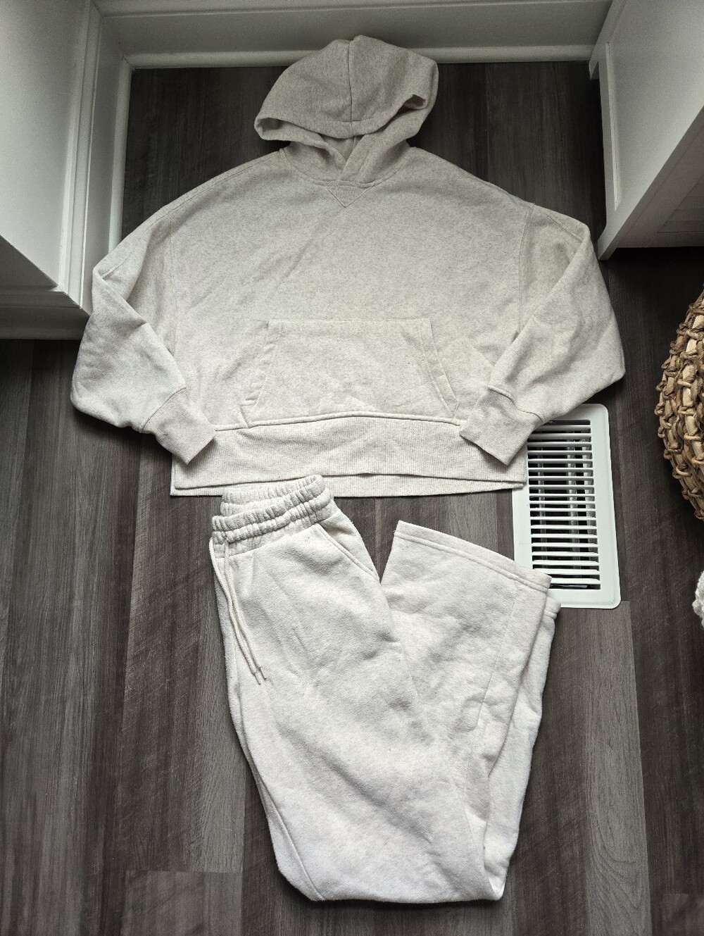 Better Together Fleece Lounge Set in Heather Beige